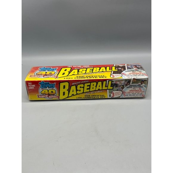 Topps major league baseball 1991 complete set 792 picture cards 40 years of base